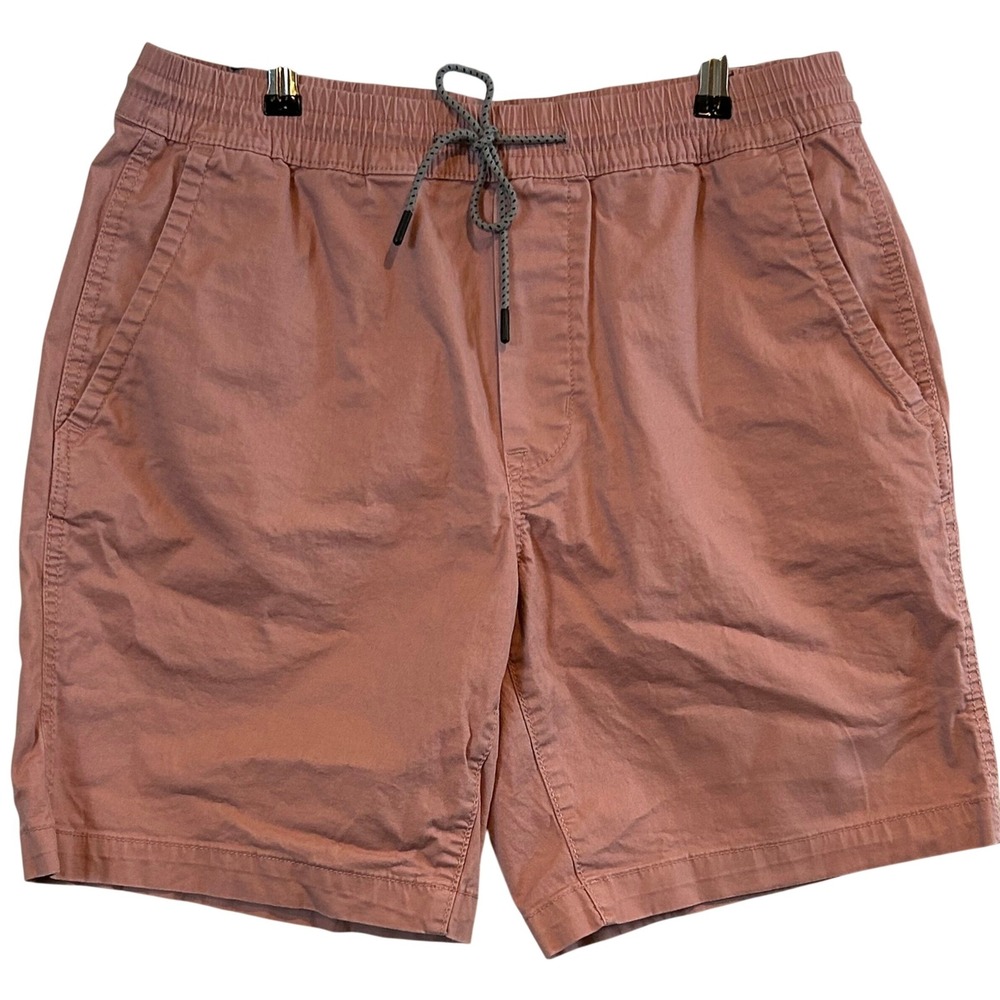 Aeropostale Mens Elastic Waist Chino Short Dusty Rose Pink Size M Summer Comfort